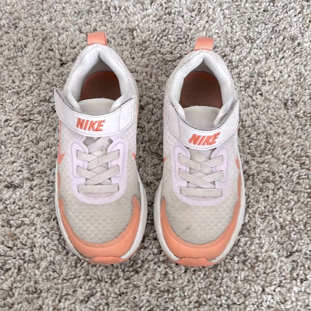Used Nike sneakers in size 11c - light purple and coral